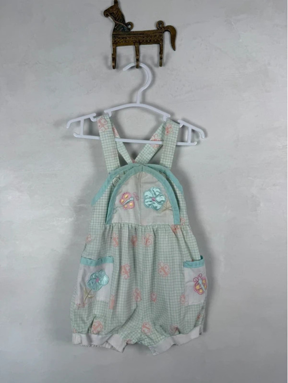 Vintage embroidered romper size 12 months.